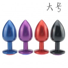 Large Size multicolor Metal stainless metal Anal Plug Large Size multicolor Metal stainless metal Anal Plug